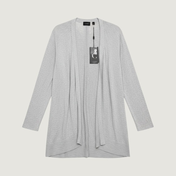 Cyrus Sweaters - NWT Cyrus Grey Heather Open Front Cardigan Viscose Lightweight Women's 2X Summer